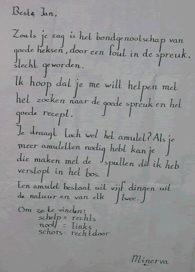 Brief van Minerva